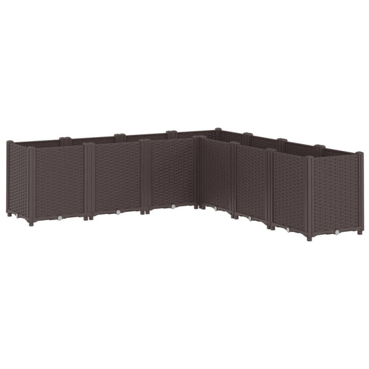 vidaXL Ζαρντινιέρα Κήπου Καφέ 160x160x53 εκ. Πολυπροπυλένιο