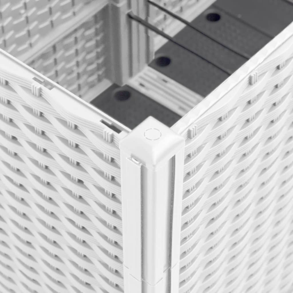 vidaXL Ζαρντινιέρα Κήπου με Καφασωτό Λευκή 160x40x140 εκ. Πολυπροπ.