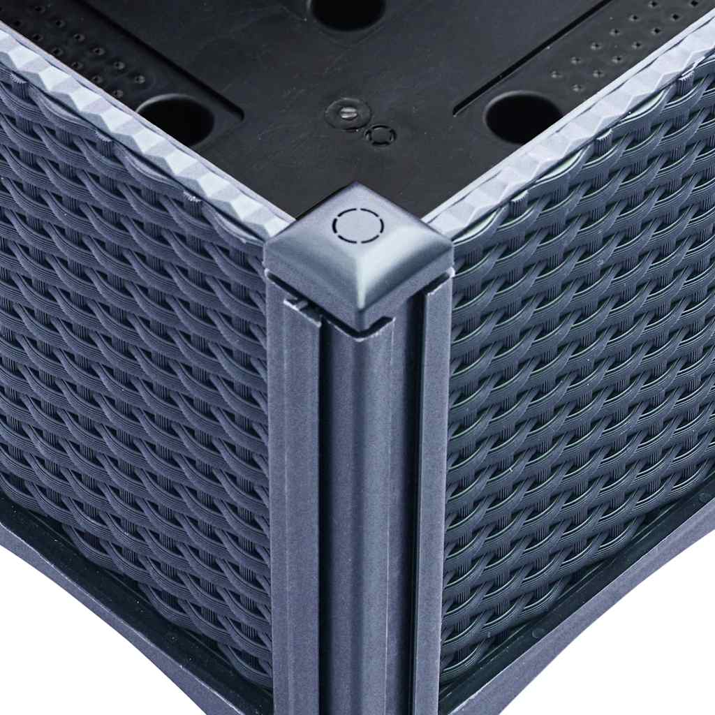 vidaXL Ζαρντινιέρα Κήπου με Πόδια Μπλε Γκρι 120x40x42 εκ. Πολυπροπυλένιο