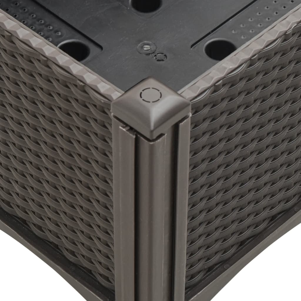 vidaXL Ζαρντινιέρα Κήπου με Πόδια Καφέ 160x40x42 εκ. Πολυπροπυλένιο