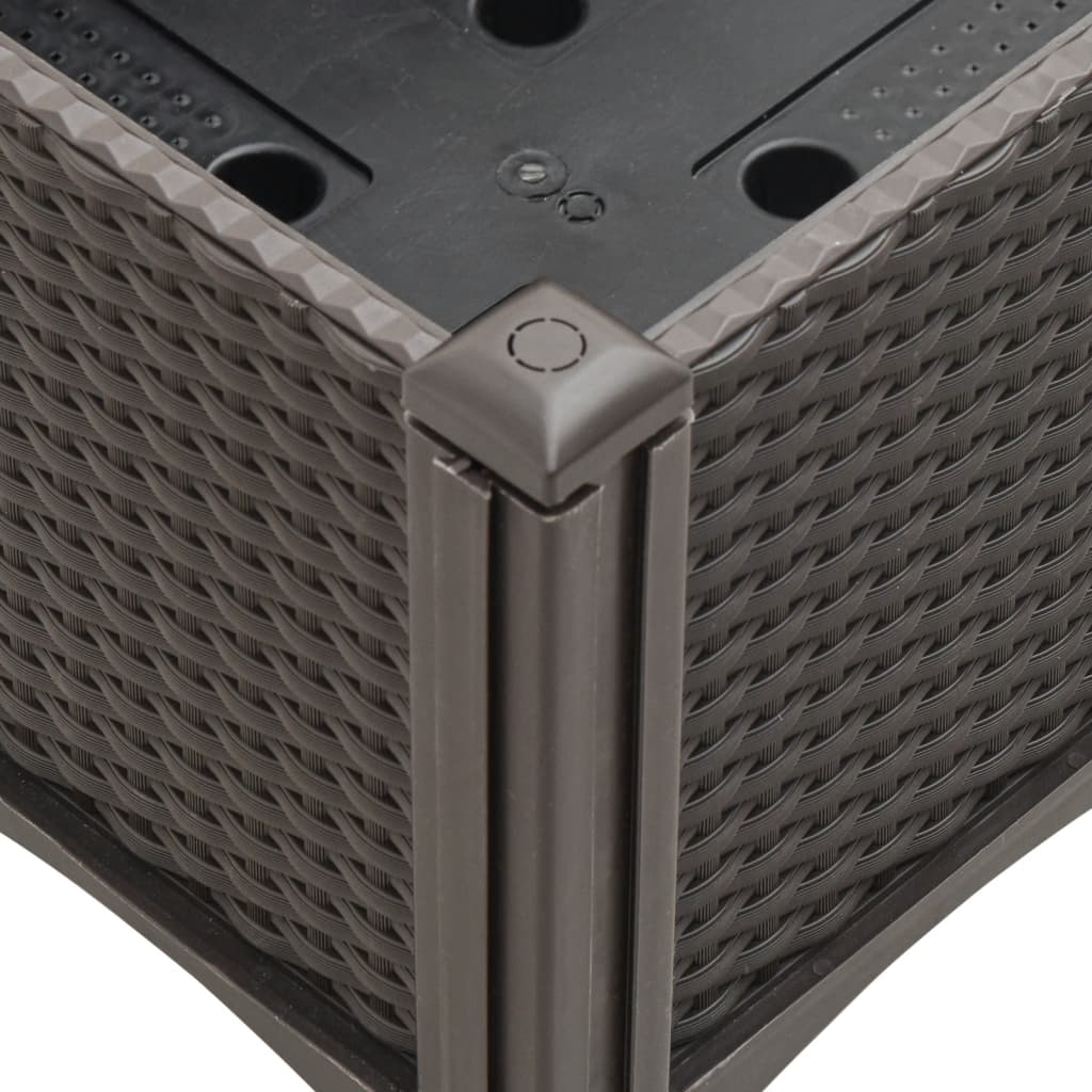 vidaXL Ζαρντινιέρα Κήπου με Πόδια Καφέ 160x120x42 εκ. Πολυπροπυλένιο