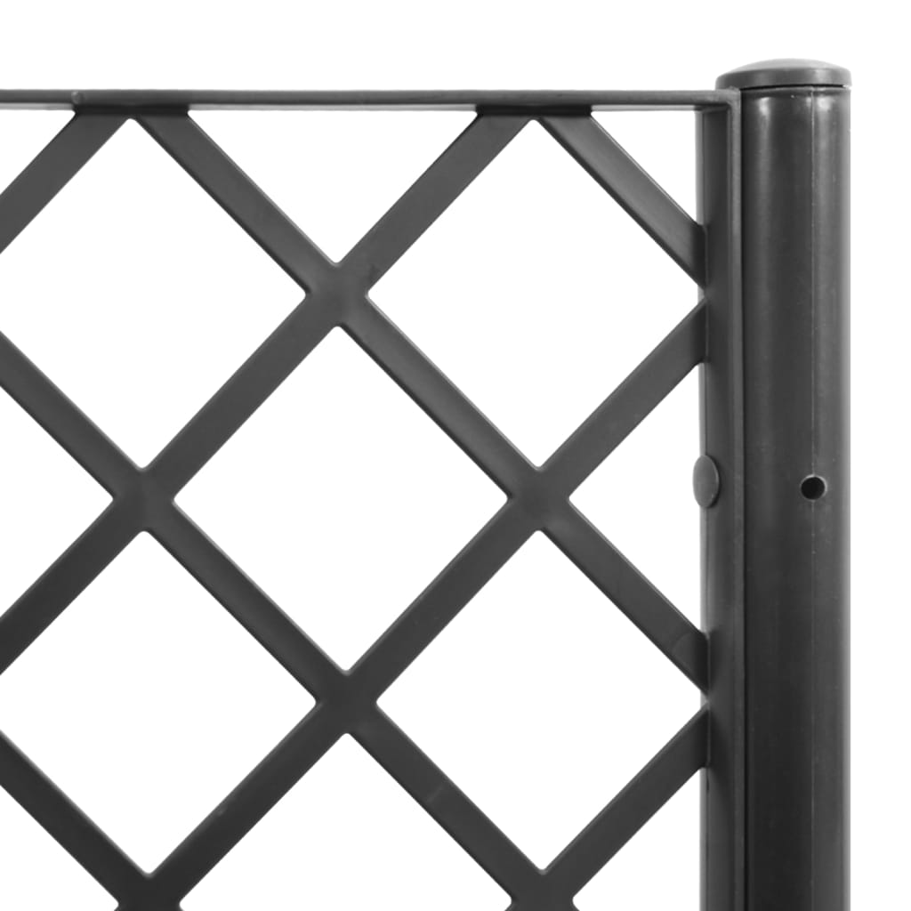 vidaXL Ζαρντινιέρα Κήπου με Καφασωτό Μαύρο 160 x 40 x 142 εκ. από PP
