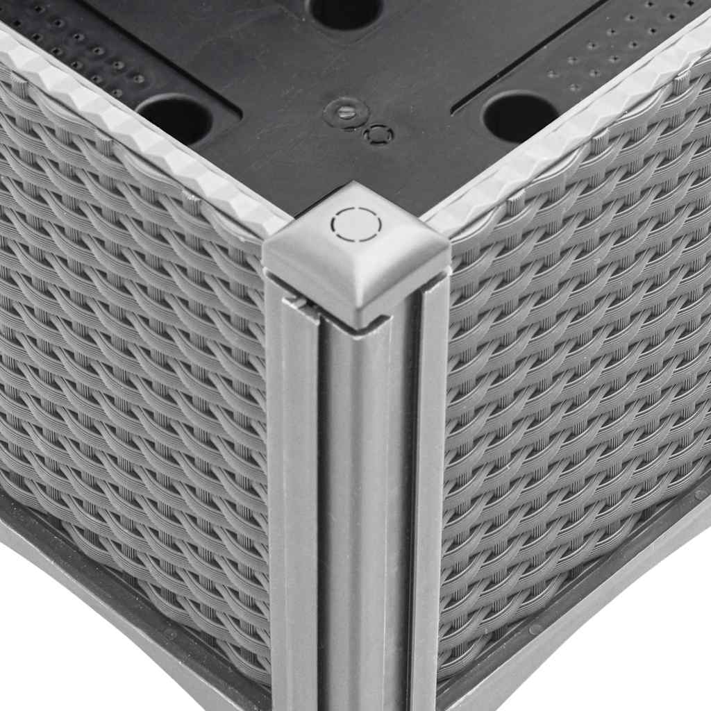 vidaXL Ζαρντινιέρα Κήπου με Καφασωτό Ανοιχτό Γκρι 160x120x142 εκ. PP