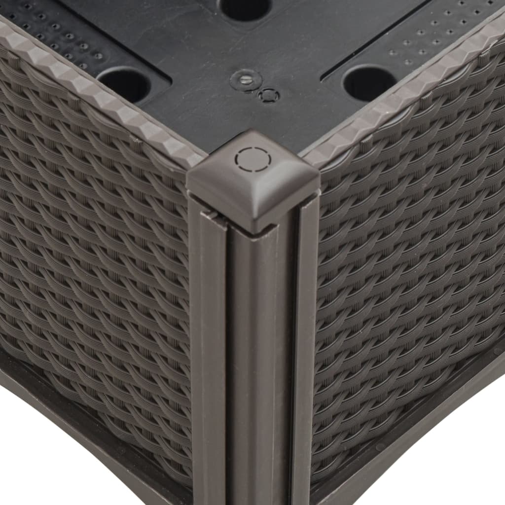 vidaXL Ζαρντινιέρα Κήπου με Καφασωτό Καφέ 160 x 120 x 142 εκ. από PP