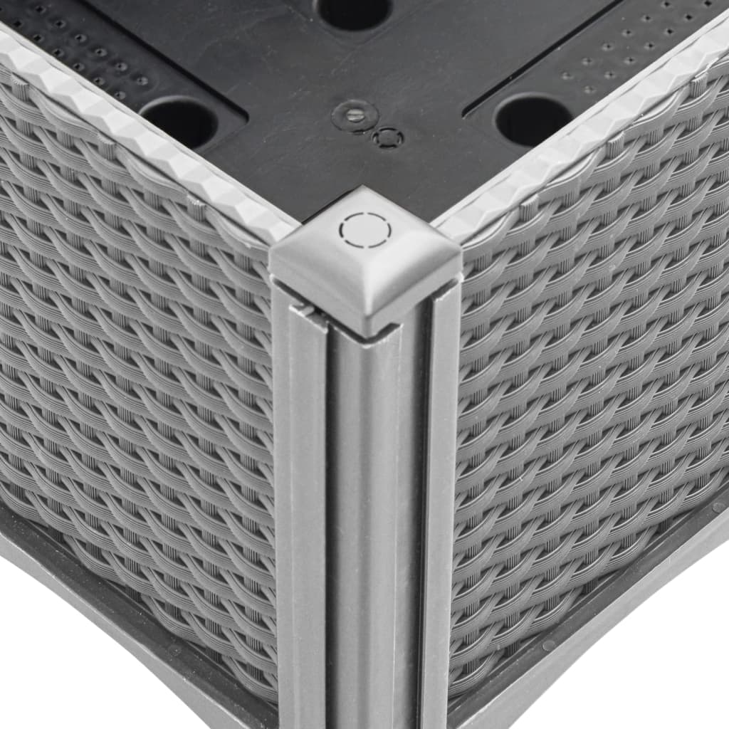 vidaXL Ζαρντινιέρα Κήπου με Καφασωτό Ανοιχτό Γκρι 200x160x142 εκ. PP