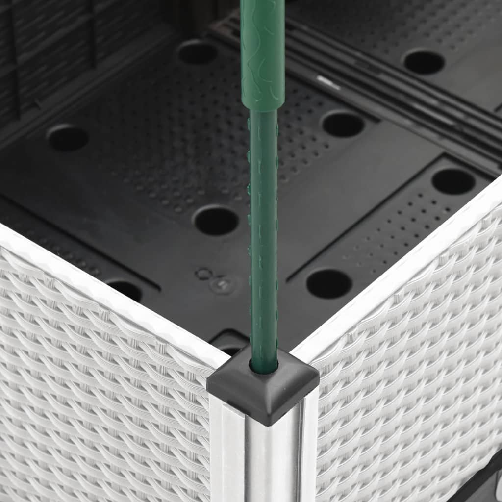 vidaXL Ζαρντινιέρα Κήπου με Καφασωτό Λευκή 80x40x142,5 εκ. από PP