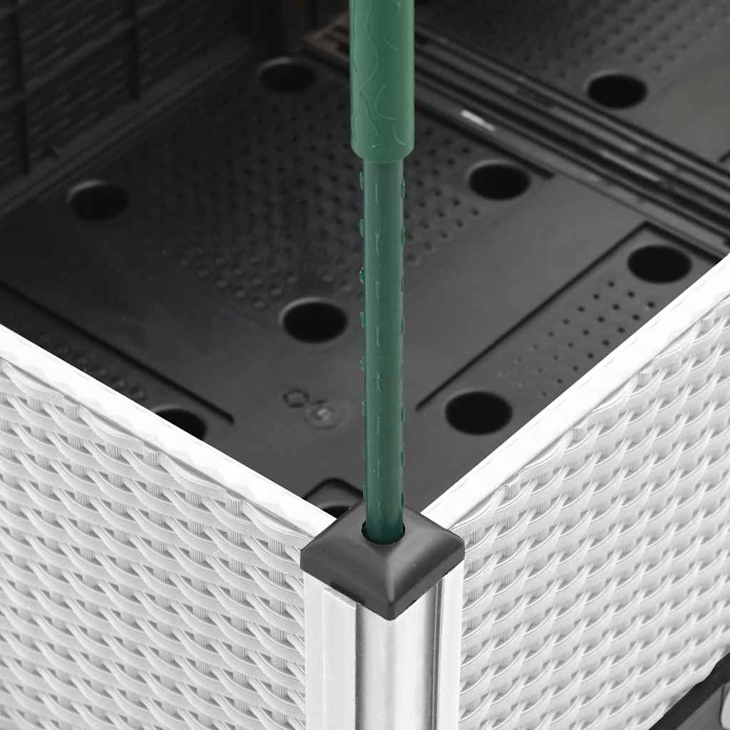 vidaXL Ζαρντινιέρα Κήπου με Καφασωτό Λευκή 160x120x142,5 εκ. από PP