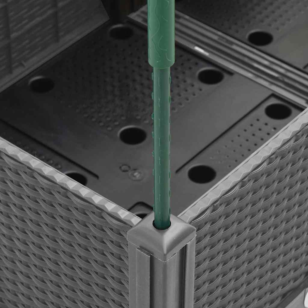 vidaXL Ζαρντινιέρα Κήπου με Καφασωτό Ανοιχτό Γκρι 200x160x142,5 εκ. PP