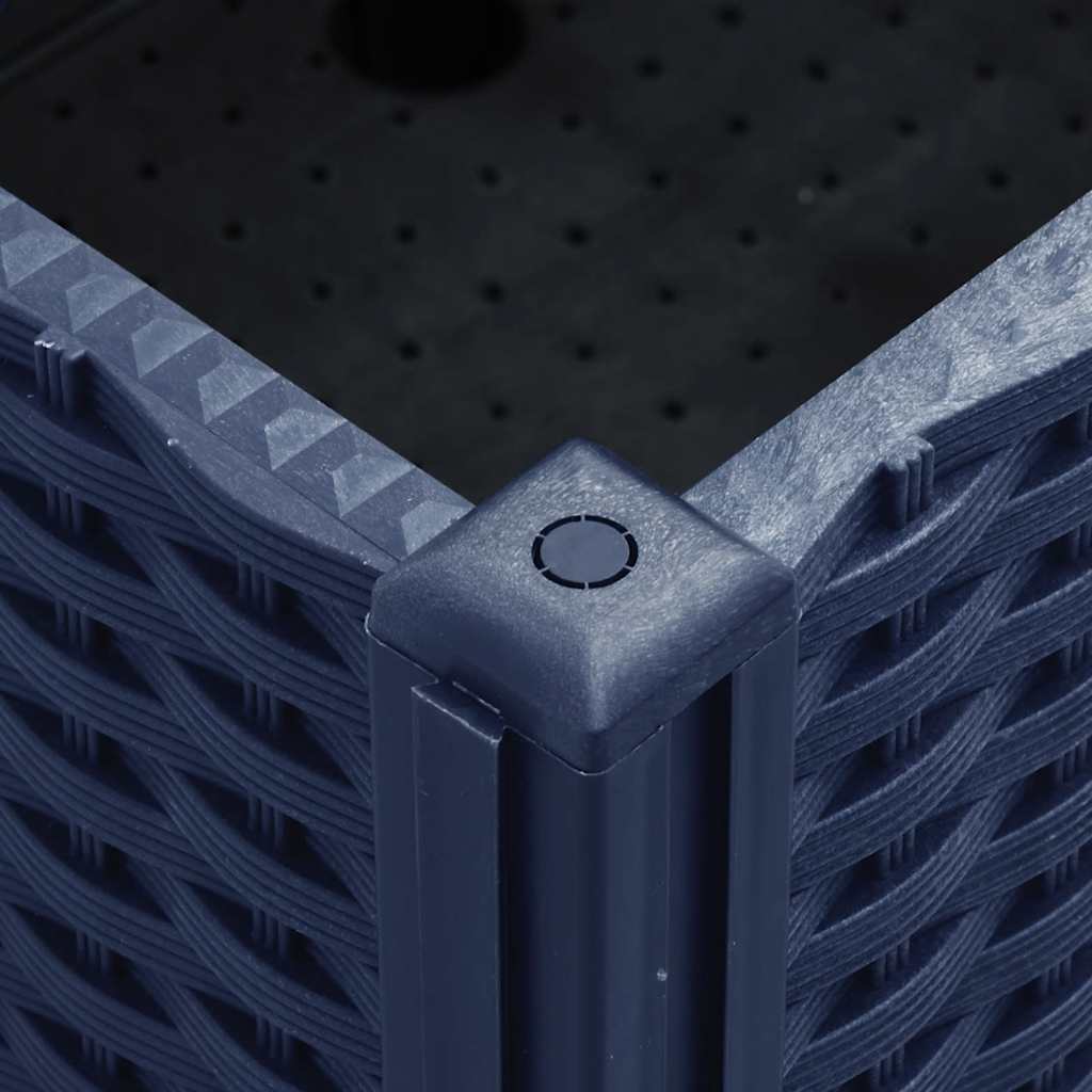 vidaXL Ζαρντινιέρα Κήπου με Ροδάκια Μπλε Γκρι 100x80x54εκ. Πολυπροπυλένιο