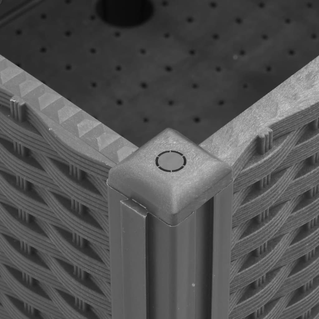 vidaXL Ζαρντινιέρα Κήπου με Ροδάκια Αν.Γκρι 100x80x54εκ Πολυπροπυλένιο