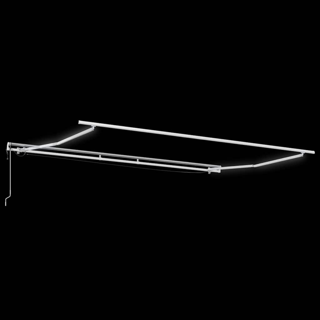 vidaXL Τέντα Πτυσσόμενη Αυτόματη με LED Μπορντό 450x300 εκ.