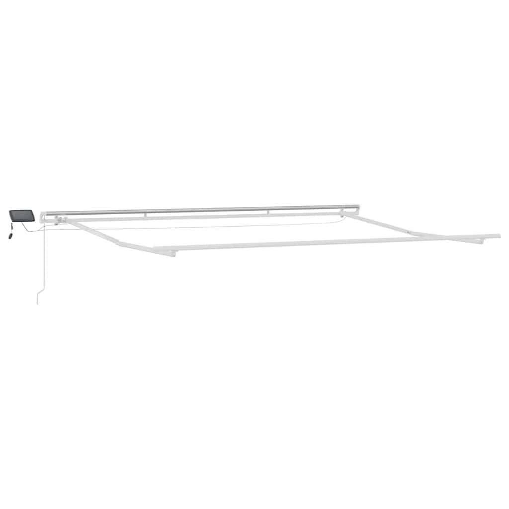 vidaXL Τέντα Πτυσσόμενη Χειροκίνητη με LED Μπορντό 500x300 εκ.