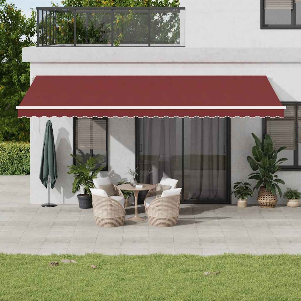 vidaXL Ηλεκτρική Αυλή 6 x 3,5 m Μπορντό 100% Πολυεστέρας