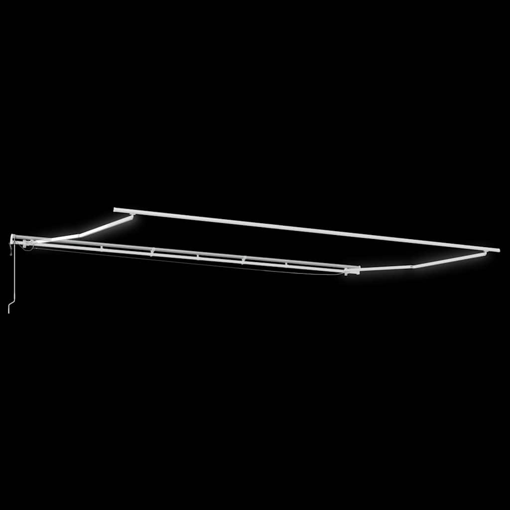 vidaXL Τέντα Πτυσσόμενη Αυτόματη με LED Καφέ 600x300 εκ.