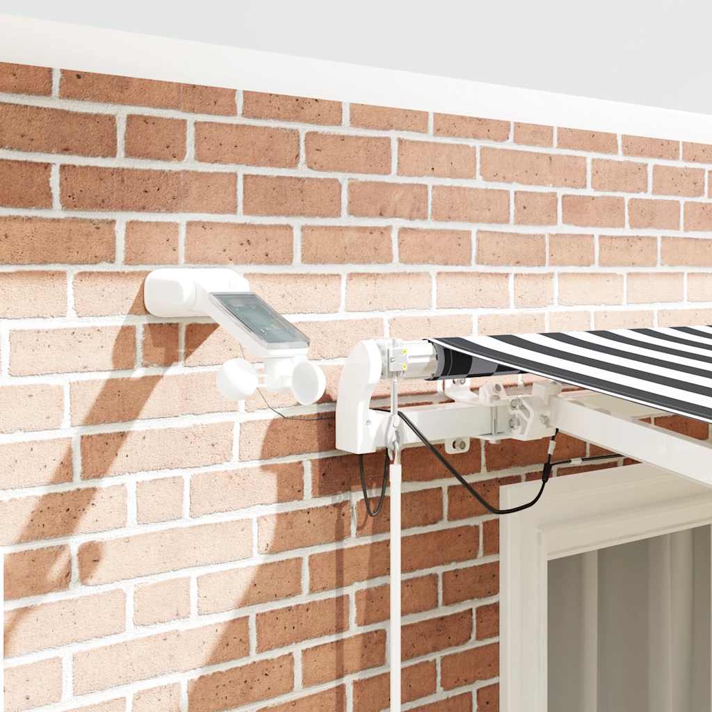 vidaXL Τέντα Πτυσσόμενη Αυτόματη με LED Ανθρακί / Λευκή 300 x 250 εκ.