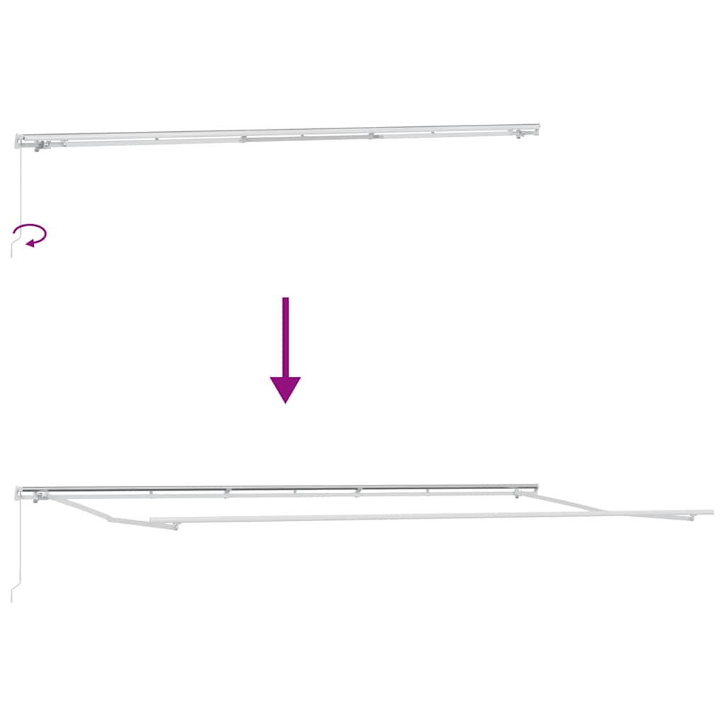 vidaXL Τέντα Πτυσσόμενη Χειροκίνητη Ανθρακί / Λευκή 600x300 εκ.