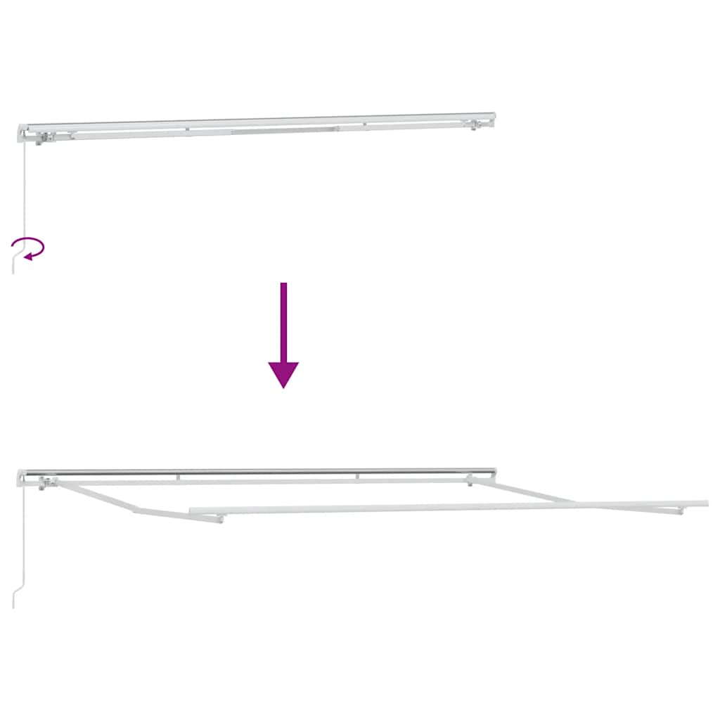 vidaXL Τέντα Πτυσσόμενη Χειροκίνητη Ανθρακί / Λευκή 400x300 εκ.