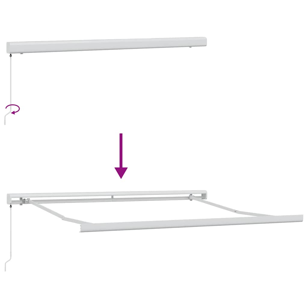 vidaXL Τέντα Πτυσσόμενη Ανθρακί / Λευκή 3 x 2,5 μ. Ύφασμα / Αλουμίνιο