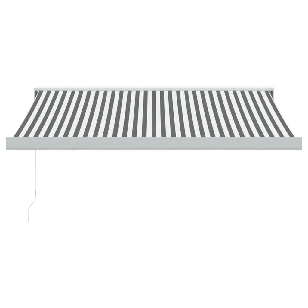 vidaXL Τέντα Πτυσσόμενη Ανθρακί και Λευκή 3,5x2,5μ. Ύφασμα / Αλουμίνιο