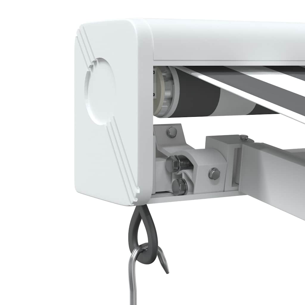 vidaXL Τέντα Πτυσσόμενη Ανθρακί και Λευκή 3,5x2,5μ. Ύφασμα / Αλουμίνιο