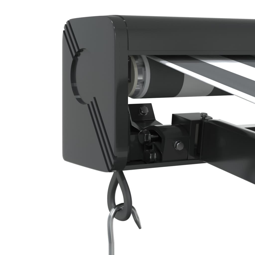 vidaXL Τέντα Πτυσσόμενη Ανθρακί και Λευκή 3,5x2,5μ. Ύφασμα / Αλουμίνιο