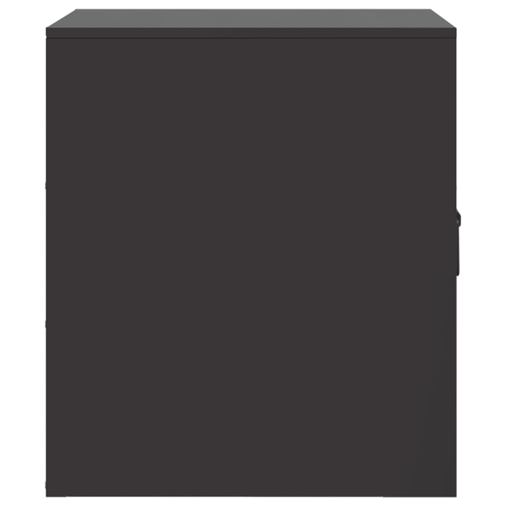 vidaXL Κομοδίνα 2 τεμ. Μαύρα 34,5 x 39 x 44 εκ. από Χάλυβα