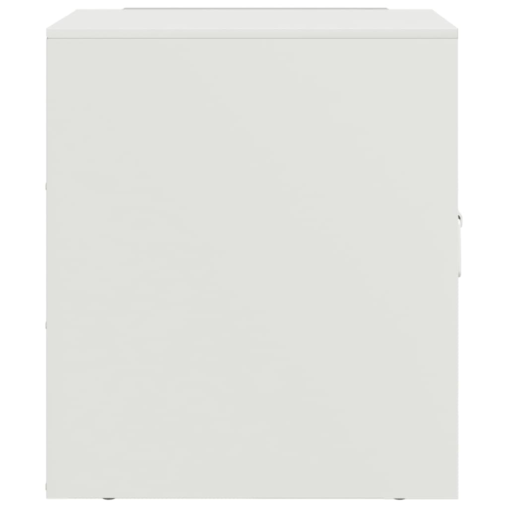 vidaXL Κομοδίνα 2 τεμ. Λευκό 34,5 x 39 x 44 εκ. από Χάλυβα
