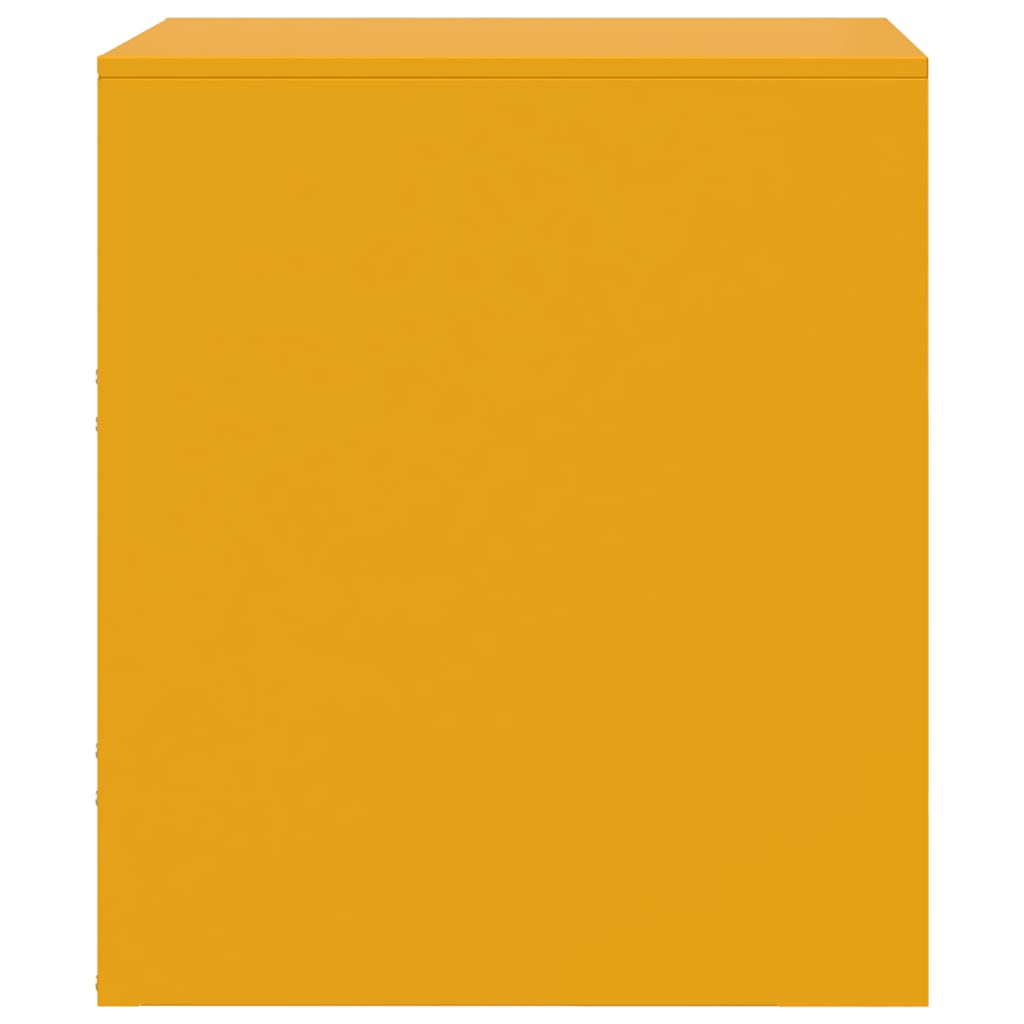 vidaXL Κομοδίνα 2 τεμ. Κίτρινο 34,5 x 39 x 44 εκ. από Χάλυβα