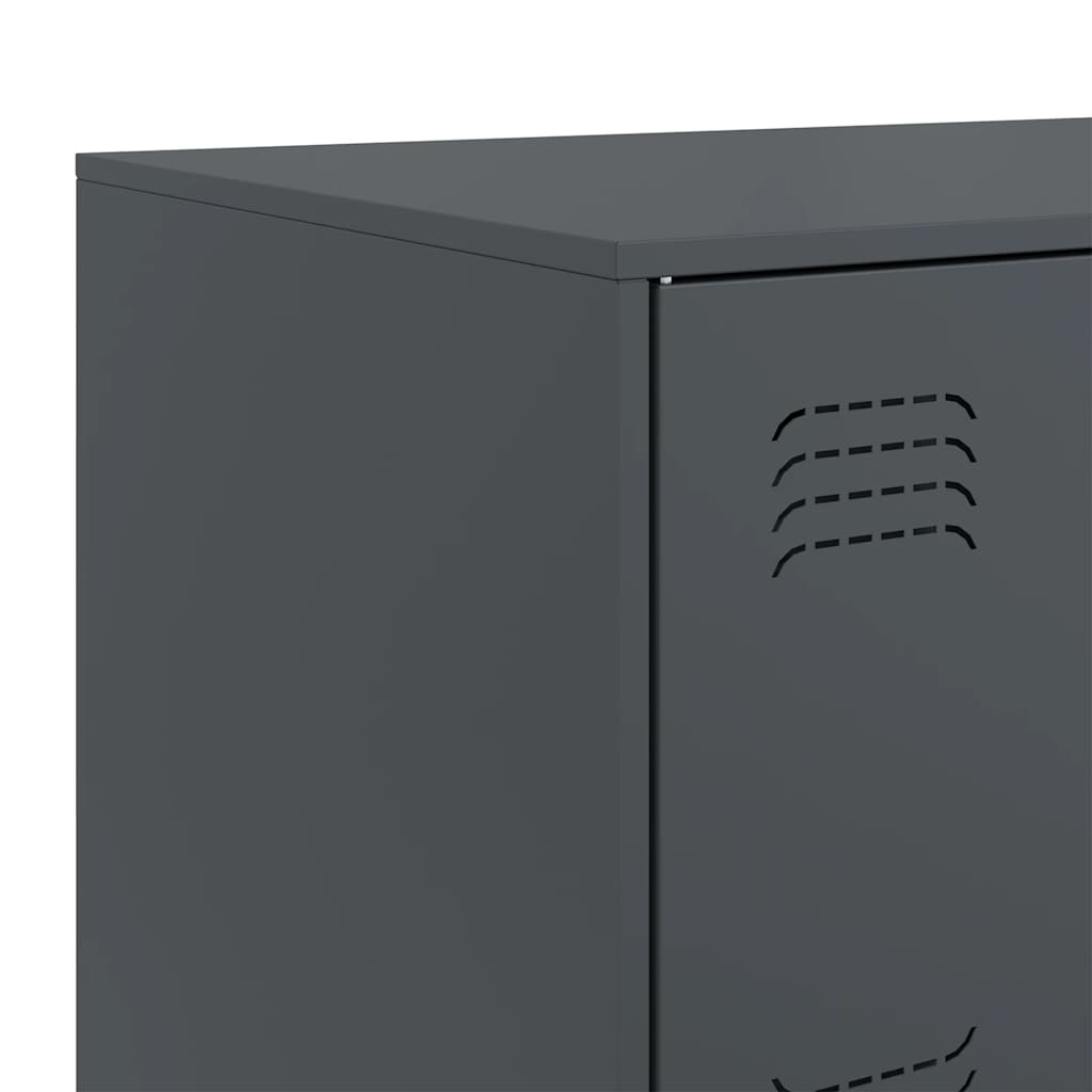 vidaXL Μπουφές Ανθρακί 67x39x73 εκ. από Ατσάλι