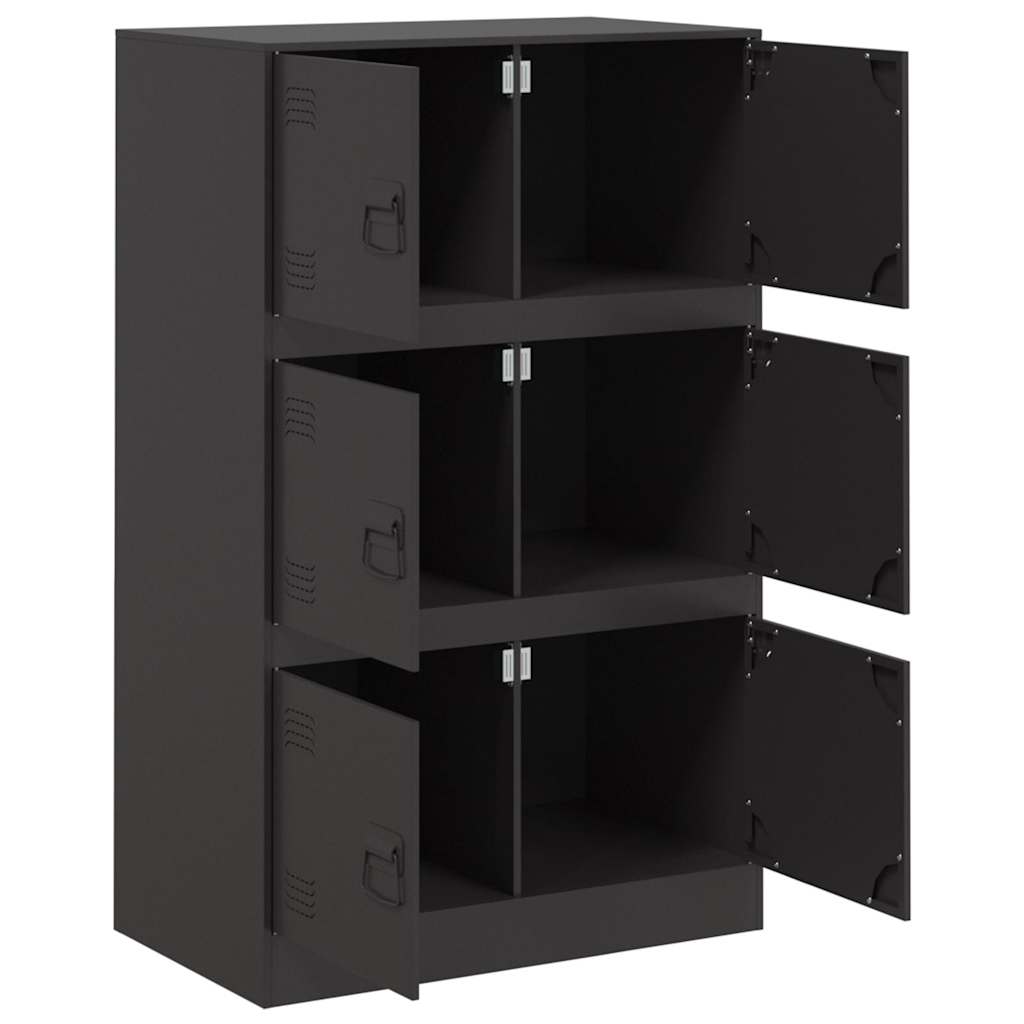 vidaXL Ντουλάπι Μαύρο 67x39x107 εκ. από Ατσάλι