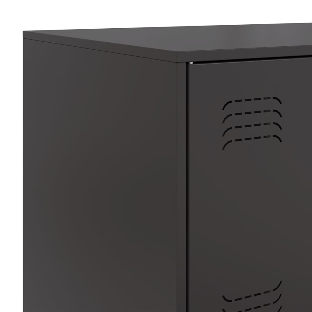 vidaXL Ντουλάπι Μαύρο 67x39x107 εκ. από Ατσάλι