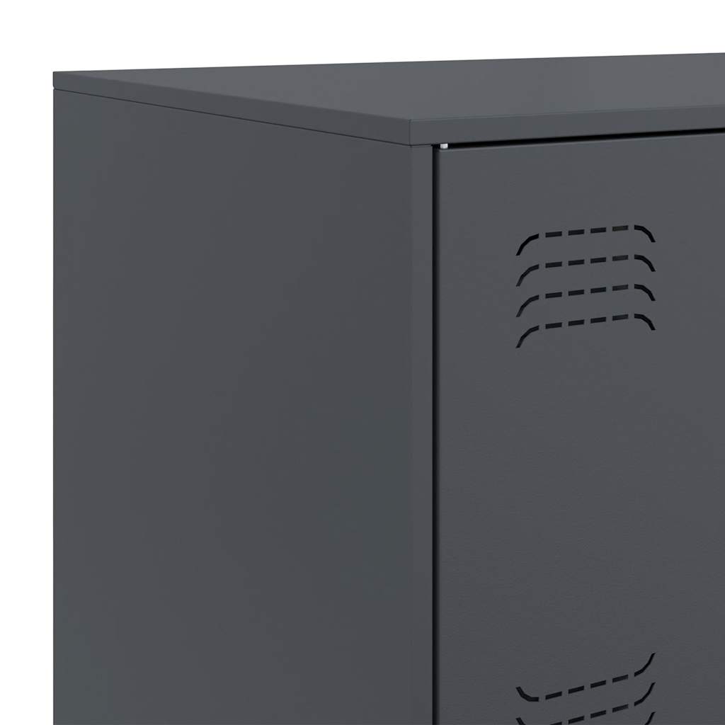 vidaXL Μπουφές Ανθρακί 67x39x107 εκ. από Ατσάλι