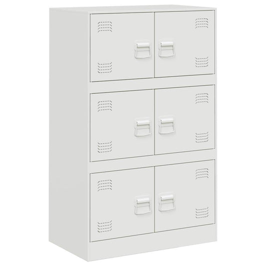 vidaXL Μπουφές Λευκός 67x39x107 εκ. από Ατσάλι