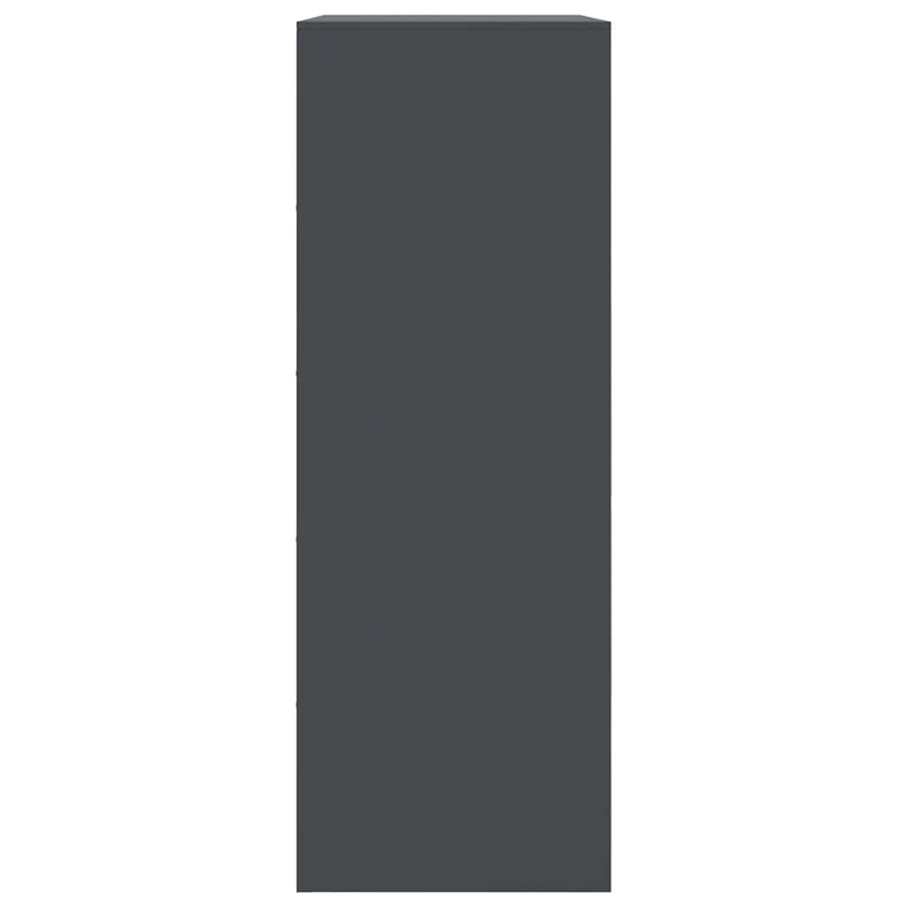 vidaXL Μπουφές Ανθρακί 67x39x107 εκ. από Ατσάλι