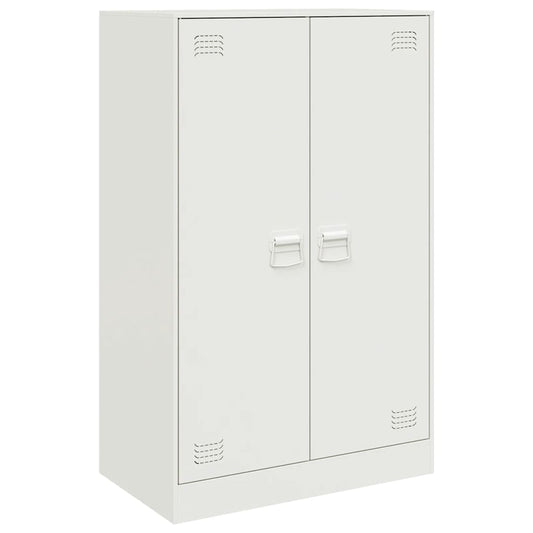 vidaXL Μπουφές Λευκός 67x39x107 εκ. από Ατσάλι