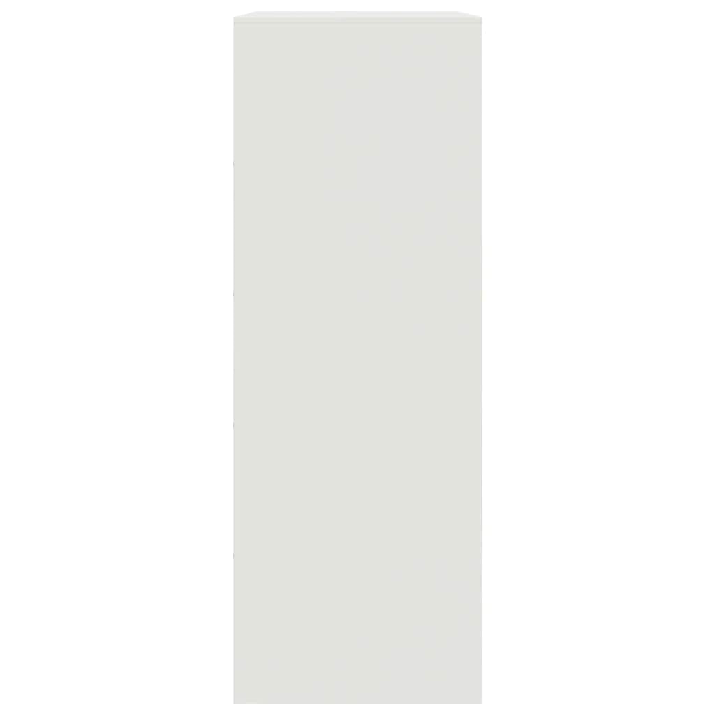 vidaXL Μπουφές Λευκός 67x39x107 εκ. από Ατσάλι