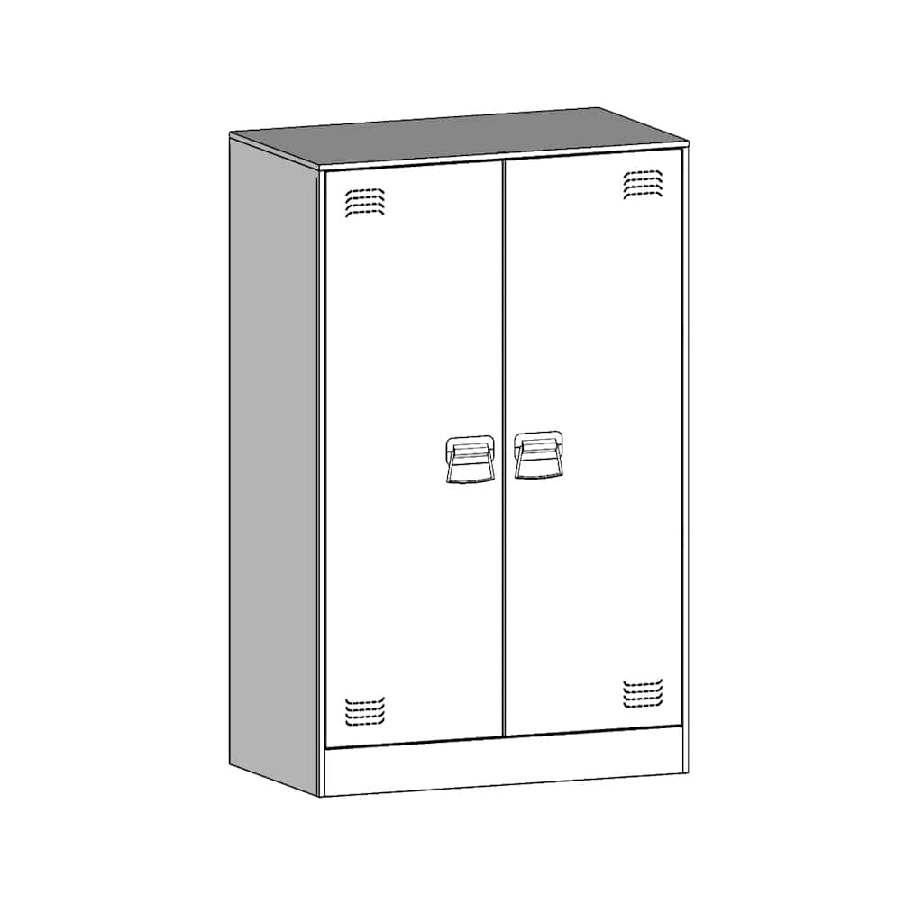 vidaXL Μπουφές Λευκός 67x39x107 εκ. από Ατσάλι