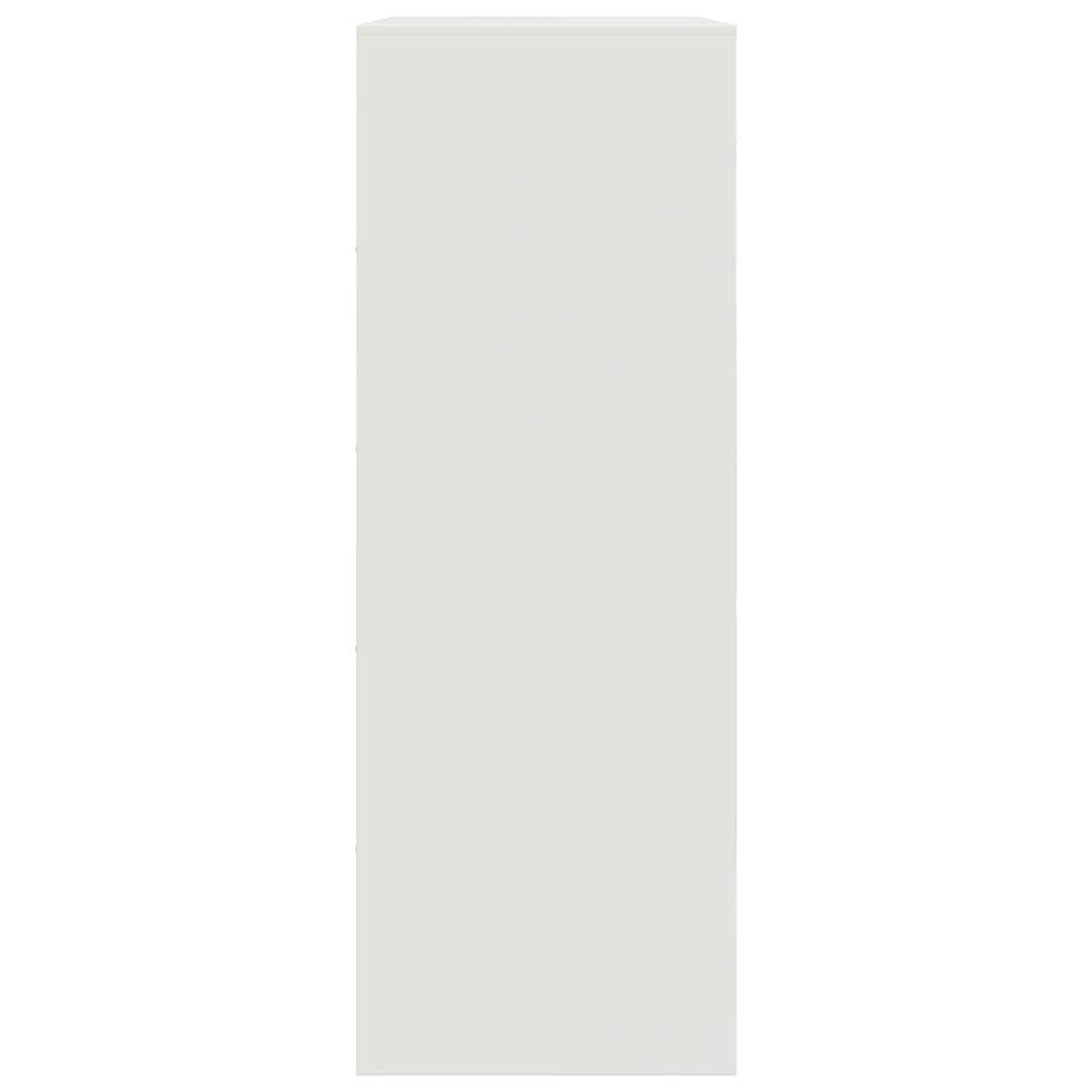 vidaXL Μπουφές Λευκός 67x39x107 εκ. από Ατσάλι