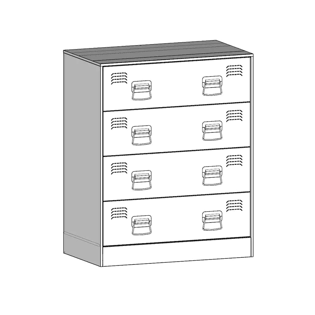 vidaXL Μπουφές Ανθρακί 67x39x83 εκ. από Ατσάλι