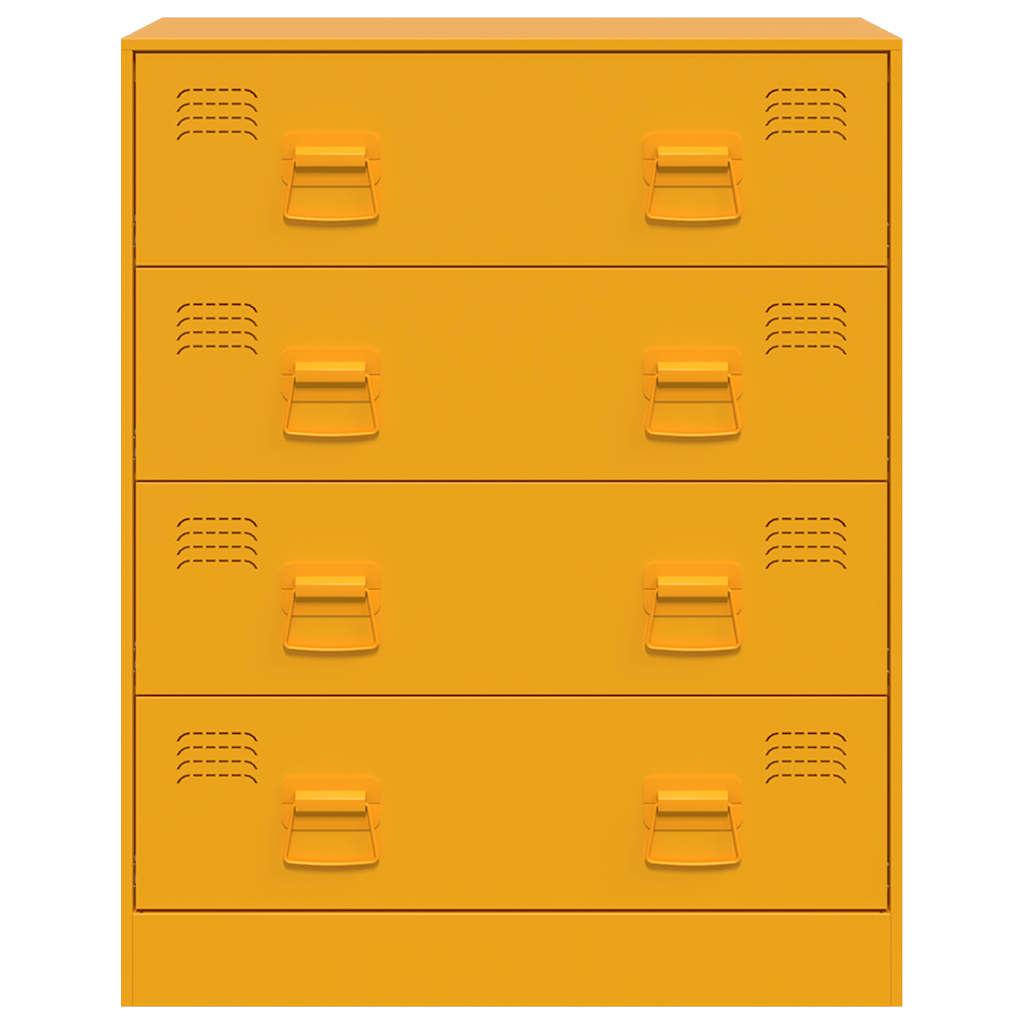 vidaXL Ντουλάπι Μουσταρδί 67x39x83 εκ. από Ατσάλι