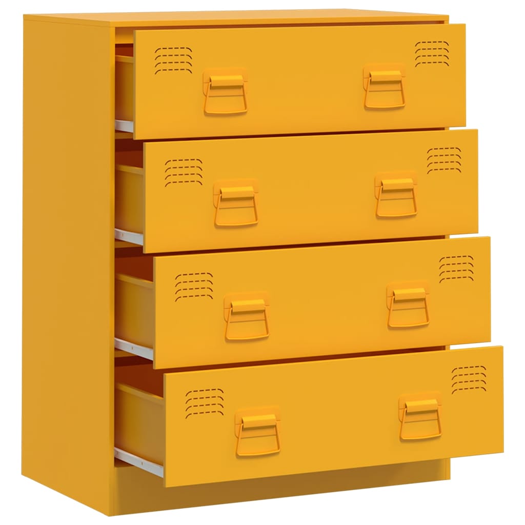 vidaXL Ντουλάπι Μουσταρδί 67x39x83 εκ. από Ατσάλι