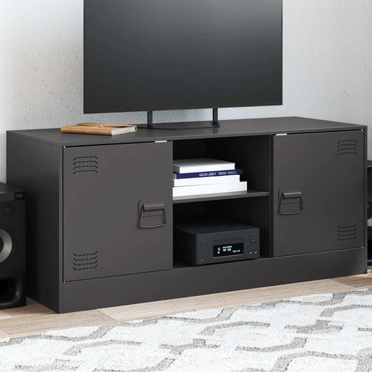 vidaXL Έπιπλο Τηλεόρασης Μαύρο 99x39x44 εκ. από Ατσάλι