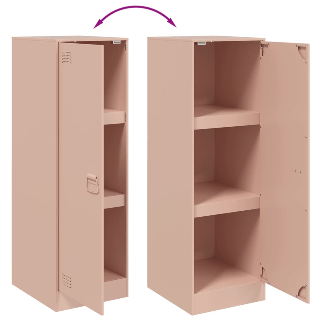 vidaXL Ντουλάπι Ροζ 34,5x39x107 εκ. από Ατσάλι