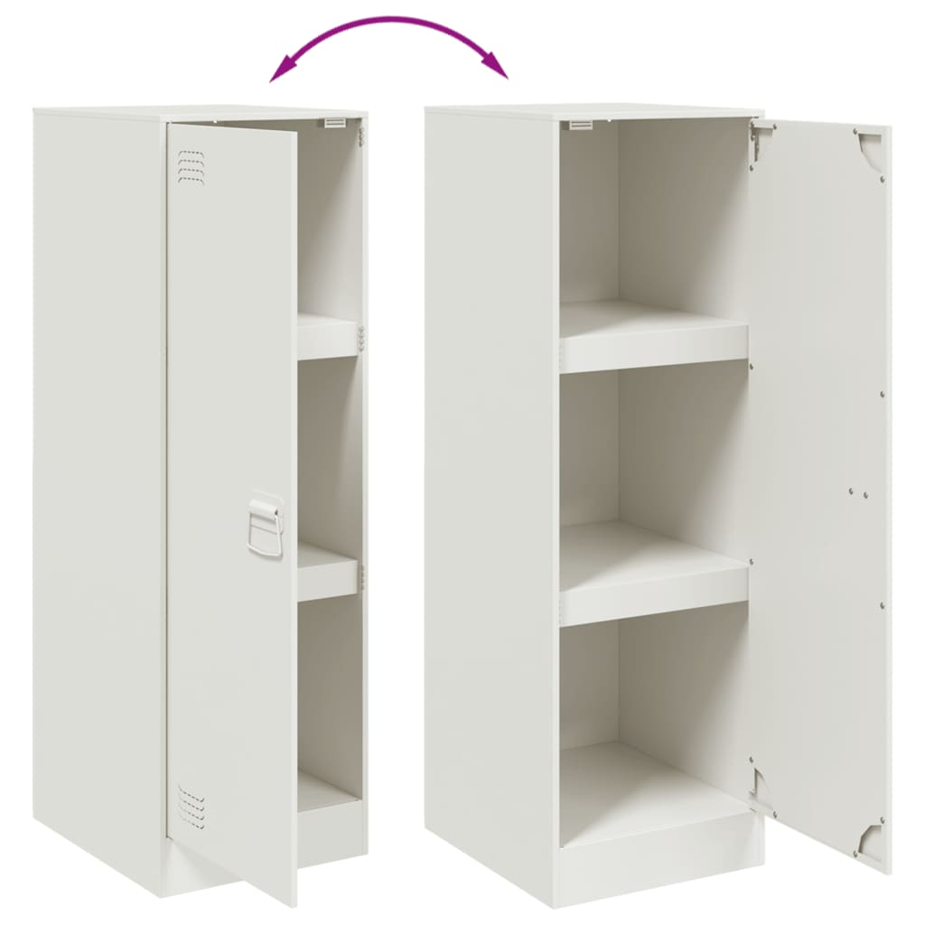 vidaXL Μπουφές Λευκός 34,5x39x107 εκ. από Ατσάλι