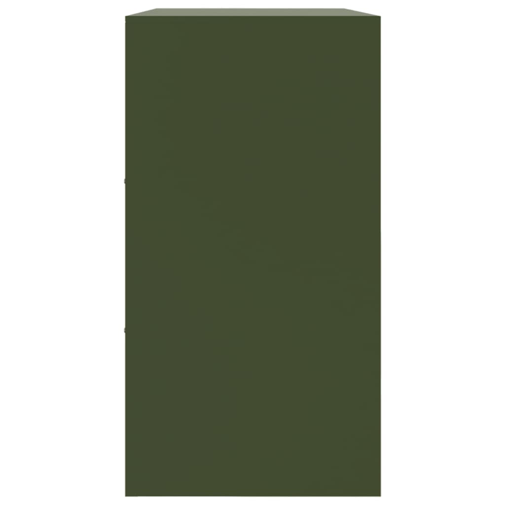 vidaXL Ντουλάπι Πράσινο Λαδί 99x39x73 εκ. από Ατσάλι