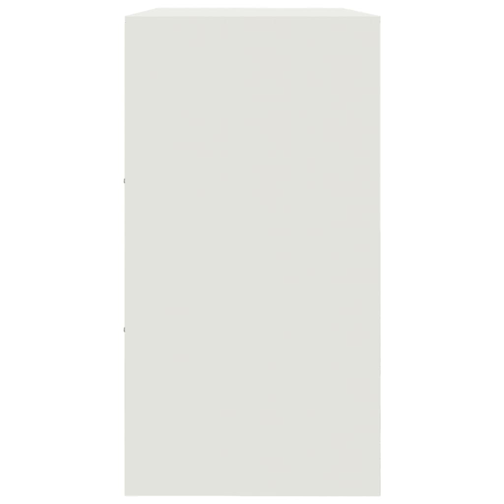 vidaXL Μπουφές Λευκός 99x39x73 εκ. από Ατσάλι