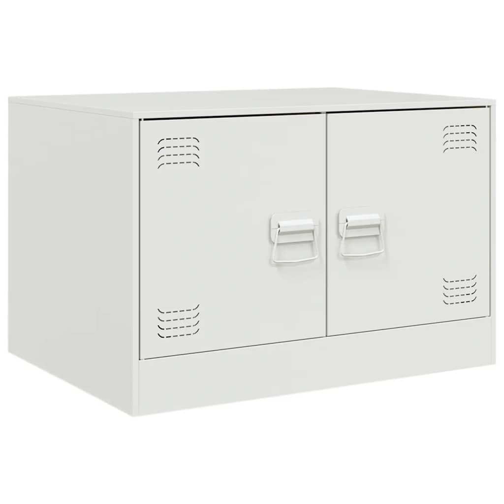 vidaXL Τραπεζάκι Σαλονιού Λευκό 67 x 50 x 44 εκ. από Ατσάλι