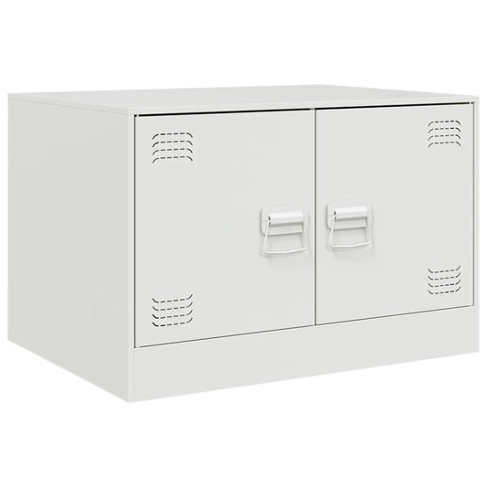 vidaXL Τραπεζάκι Σαλονιού Λευκό 67 x 50 x 44 εκ. από Ατσάλι