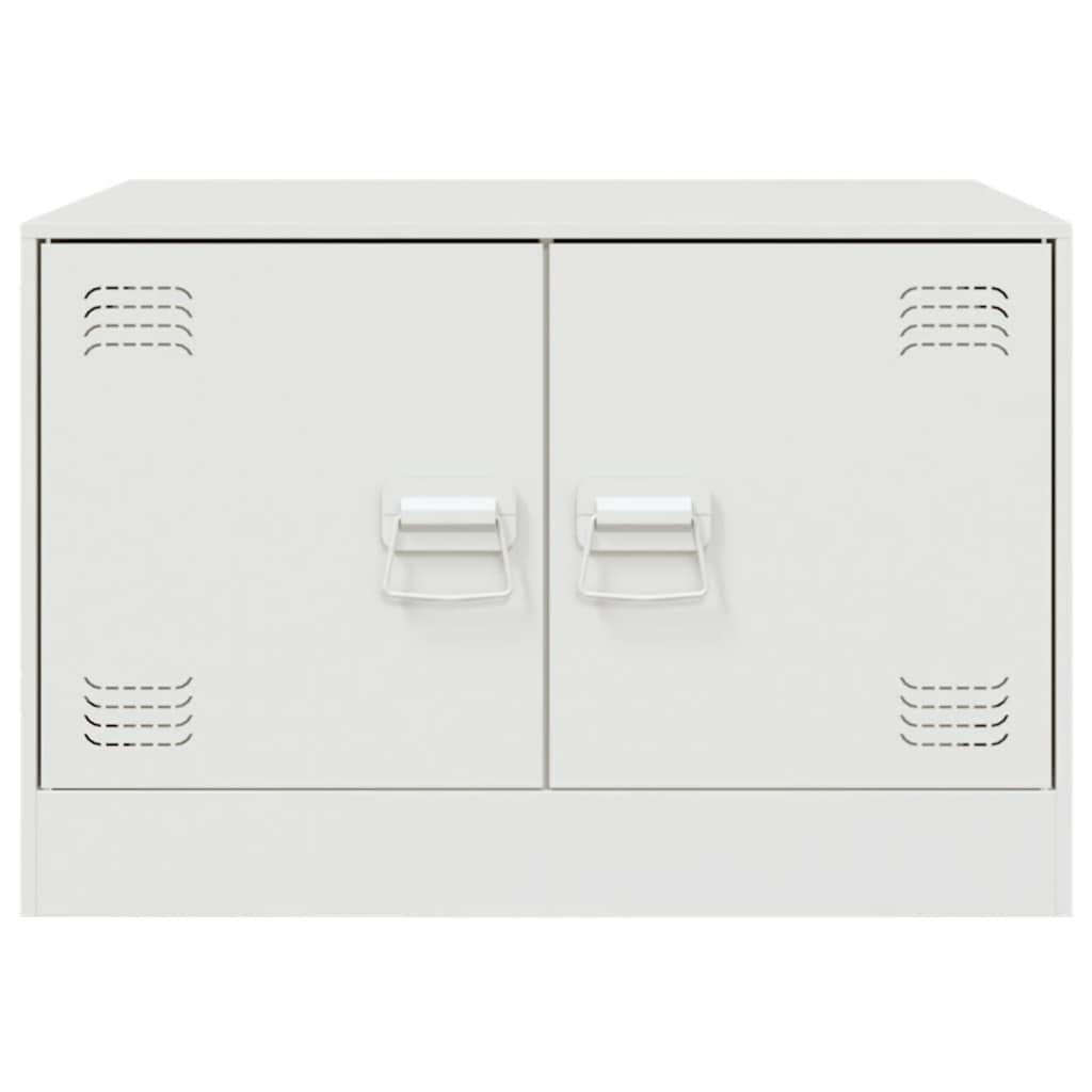 vidaXL Τραπεζάκι Σαλονιού Λευκό 67 x 50 x 44 εκ. από Ατσάλι