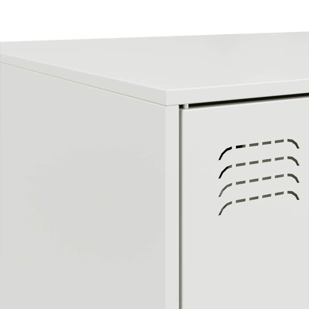 vidaXL Τραπεζάκι Σαλονιού Λευκό 67 x 50 x 44 εκ. από Ατσάλι